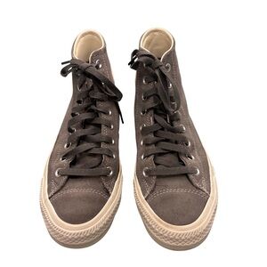 Converse Grey High-Top Suede Sneakers